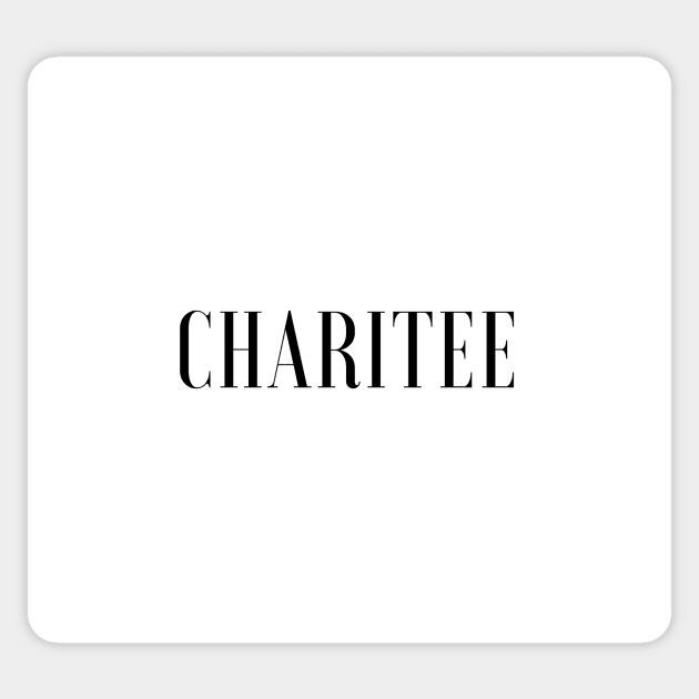 Charitee White Standard Sticker by Charitee